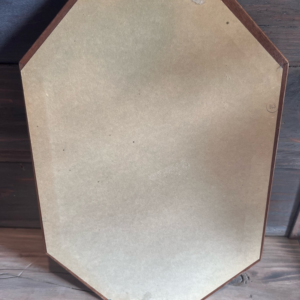 Kathleen Casey 1980s Framed Picture Girl Hexagon Vintage Wall Decor - Picture 2 of 2